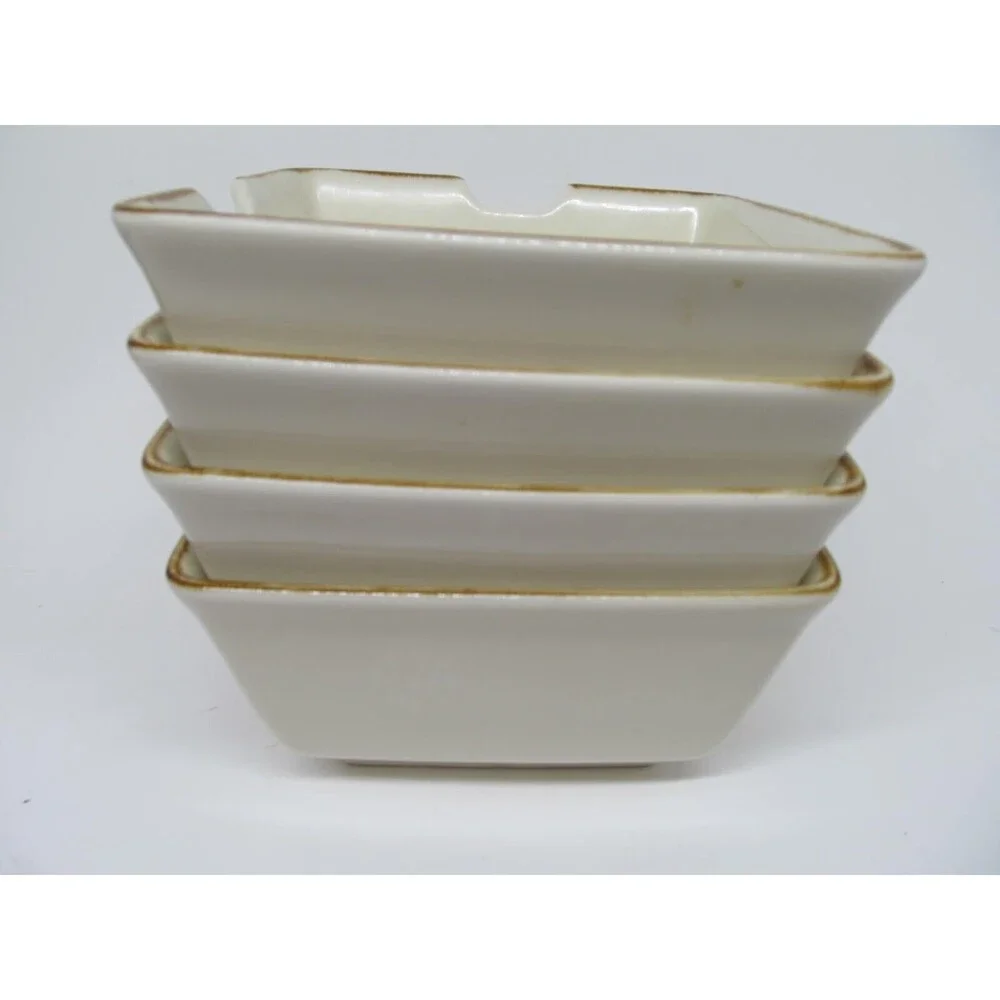 Pottery Barn Asian Square Set Of 4 Putty 6